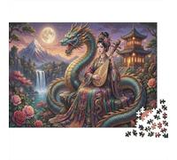 La melodia del drago blu Puzzle 1000 Pezzi,Cartone Di Qualità,Gioco Educativo,Sfida Impossibile,Idea Regalo,Decorazione Casa,Adulti E Ragazzi,dai 14 Anni,Antistress 52x38cm