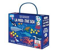 La mer. Voyage, découvre, explore-The sea. Travel, learn and explore: Avec un puzzle ovale de 100 pièces, 1 livre de 32 pages et 1 poster