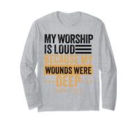 La mia adorazione è Forte perché Le Mie ferite Erano Un salmo Profondo 147:3 Maglia a Manica