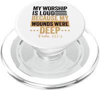 La mia adorazione è forte perché le mie ferite erano un salmo profondo 147:3 PopSockets PopGrip per MagSafe