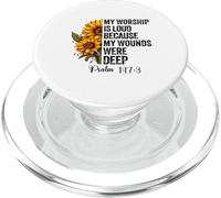 La mia adorazione è forte perché le mie ferite erano un salmo profondo 147:3 PopSockets PopGrip per MagSafe