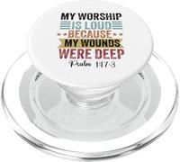 La mia adorazione è forte perché le mie ferite erano un salmo profondo 147:3 PopSockets PopGrip per MagSafe