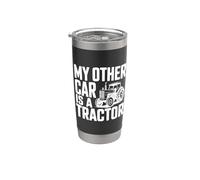 La mia altra macchina è un trattore Funny Farm Life Humor Bicchiere termico in acciaio inox doppia parete