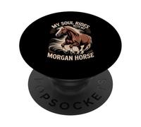 La mia anima cavalca con il mio cavallo Morgan PopSockets PopGrip Adesivo