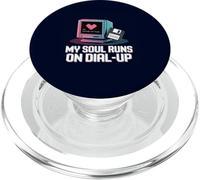 La mia anima funziona su Dial Up Retro Computer Meme degli anni '90 PopSockets PopGrip per MagSafe