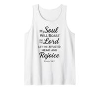 La Mia Anima Si vanterà nel Signore Salmo 34:2 Scrittura Biblica Canotta