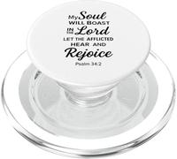 La Mia Anima si vanterà nel Signore Salmo 34:2 Scrittura Biblica PopSockets PopGrip per MagSafe