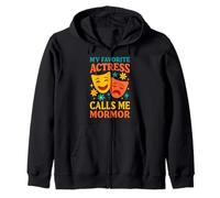La mia attrice preferita mi chiama mormorista divertente teatrale mormorale Felpa con Cappuccio
