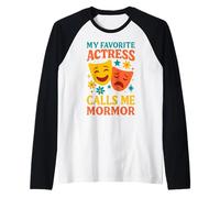 La mia attrice preferita mi chiama mormorista divertente teatrale mormorale Maglia con Maniche Raglan