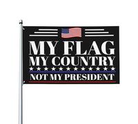 La mia bandiera, il mio paese, il mio presidente, bandiera 3x5, arazzo, striscione da giardino, divertente cartello da giardino con 2 occhielli