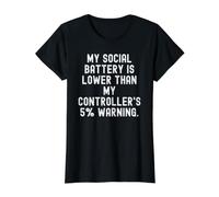 la mia Batteria Sociale è Inferiore ai Miei Controller Sarcastico Maglietta con Stampa Grafica Economica