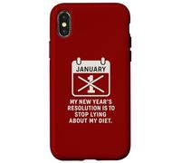 La mia battuta dietetica per la risoluzione del nuovo anno Custodia per iPhone X/XS