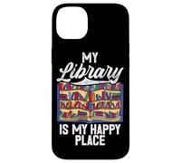 La mia biblioteca è il mio posto felice Amante dei libri Bibliotecario Bookworm Custodia per iPhone 14 Plus