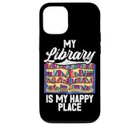 La mia biblioteca è il mio posto felice Amante dei libri Bibliotecario Bookworm Custodia per iPhone 12/12 Pro