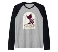 La mia Cantina è più Profonda della mia Pazienza Maglia con Maniche Raglan