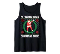 La mia Canzone Preferita è Christmas Music Dab Santa Ugly Sweaters Canotta