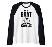 La mia Capra è la mia Vita Sociale Maglia con Maniche Raglan