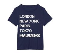 La mia casa Garlasco! Luogo di Nascita e Amore per la casa Maglietta, Donna Plus-Size, Navy, 3X