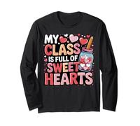 La mia Classe è Piena di Dolci Cuori Valentine Teacher Classroom Maglia a Manica