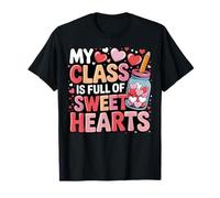 La mia Classe è Piena di Dolci Cuori Valentine Teacher Classroom Maglietta