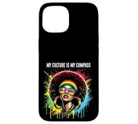 La mia cultura è la mia bussola Afro Queer Gay LGBTQ Pride Donne Custodia per iPhone 15