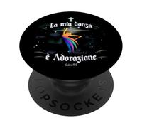 La mia danza è adorazione - Salmo 150 Lode Cristiana PopSockets PopGrip Adesivo