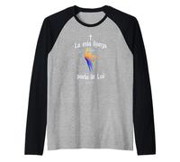 La mia Danza Parla di Lui - Salmo 150 Lode Cristiana Maglia con Maniche Raglan