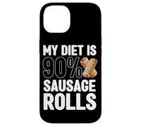 La mia dieta è 90% Salsiccia Rolls Amante Mangiatore di Cibo Salsicce Custodia per iPhone 14