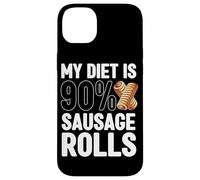 La mia dieta è 90% Salsiccia Rolls Amante Mangiatore di Cibo Salsicce Custodia per iPhone 14 Plus