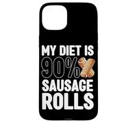 La mia dieta è 90% Salsiccia Rolls Amante Mangiatore di Cibo Salsicce Custodia per iPhone 15 Plus