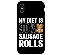 La mia dieta è 90% Salsiccia Rolls Amante Mangiatore di Cibo Salsicce Custodia per iPhone X/XS