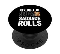 La mia dieta è 90% Salsiccia Rolls Amante Mangiatore di Cibo Salsicce PopSockets PopGrip Adesivo
