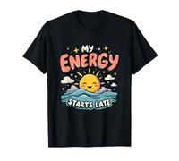 La Mia Energia Inizia Tardi Gufi Notturni Maglietta