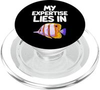 La mia esperienza risiede nel pesce di barriera di pesce farfalla Copperband PopSockets PopGrip per MagSafe