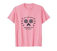 La mia Faccia Quando Qualcuno Dice Niente WiFi Divertente Umorismo Tecnico Maglietta, Uomo, Rosa, XL