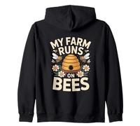 La mia Fattoria corre sulle api Apicoltore Amante delle api Felpa con Cappuccio
