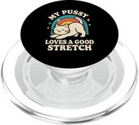 La mia figa ama una buona elasticità, umorismo crudo per adulti, donne, gatti PopSockets PopGrip per MagSafe