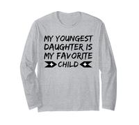 La mia figlia più giovane è la mia bambina preferita Divertente umorismo familiare Maglia a Manica
