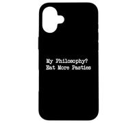 La mia filosofia Eat More Pasties Funny Italian Pasty Custodia per iPhone 16 Plus