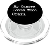 La mia fotocamera ama la venatura del legno Fotografia divertente della lavorazione del legno PopSockets PopGrip per MagSafe