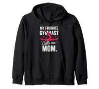 La mia ginnasta Preferita Mi Chiama Mamma Orgogliosa Ginnastica Madre Felpa con Cappuccio