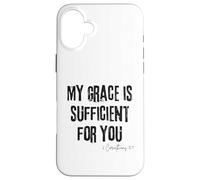 La mia grazia è sufficiente per te 2 Corinzi 12:9 Fede Custodia per iPhone 16 Plus