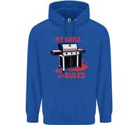 La Mia Griglia Le Mie Regole Felpa Uomo Divertente BBQ