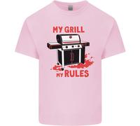 La Mia Griglia, Le Mie Regole, Maglietta Divertente BBQ Per Bambini