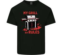 La Mia Griglia, Le Mie Regole, Maglietta Divertente BBQ Per Bambini