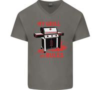 La Mia Griglia Le Mie Regole Maglietta Divertente In Cotone A V Per Uomo