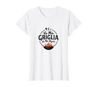 La Mia Griglia, Le Mie Regole - Regalo Grigliatori Maglietta, Donna, Bianco, 3XL