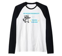 La mia Intera personalità è Una Risposta al Trauma Cute Raccoon Maglia con Maniche Raglan