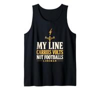 La mia Linea trasporta Volts Non Calcio Lineman Power Lineman Canotta