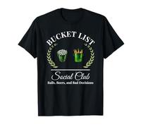 La mia lista dei desideri giocatore di golf del club sociale e umorismo del secchio Maglietta
